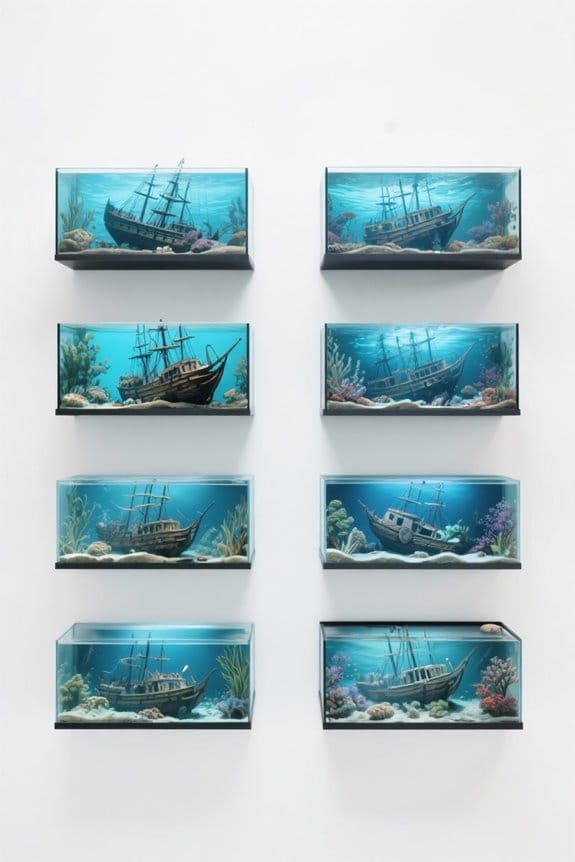 sunken ship aquarium decor
